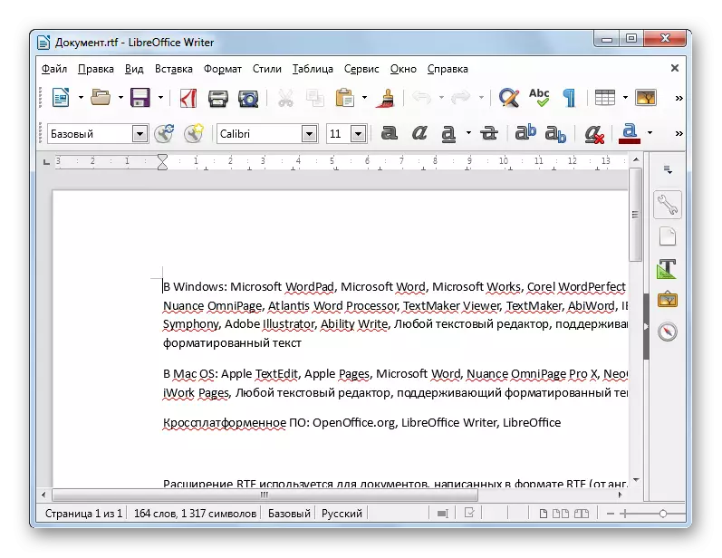 Abra o arquivo ODT LibreOffice