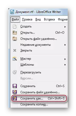 Gcina njenge-ODT LibreOffice