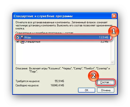 Programas estándar y de servicio en Windows XP