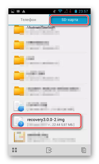 Huawei G610-U20 custom recovery image on the memory card