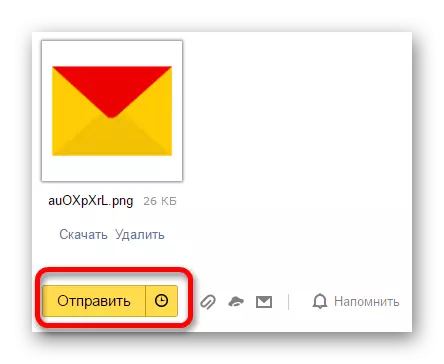 Nosūtīt ziņu ar attēlu uz Yandex Mail