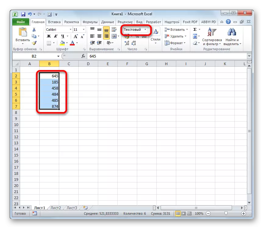 Öýjükler Microsoft Excel-de tekst formatyna öwrülýär
