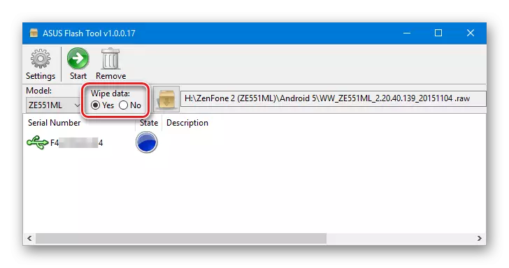Asus ZenFone 2 जाहाजच्या मागील भागाकडे प्रतिमा जोडले पुसा तारीख