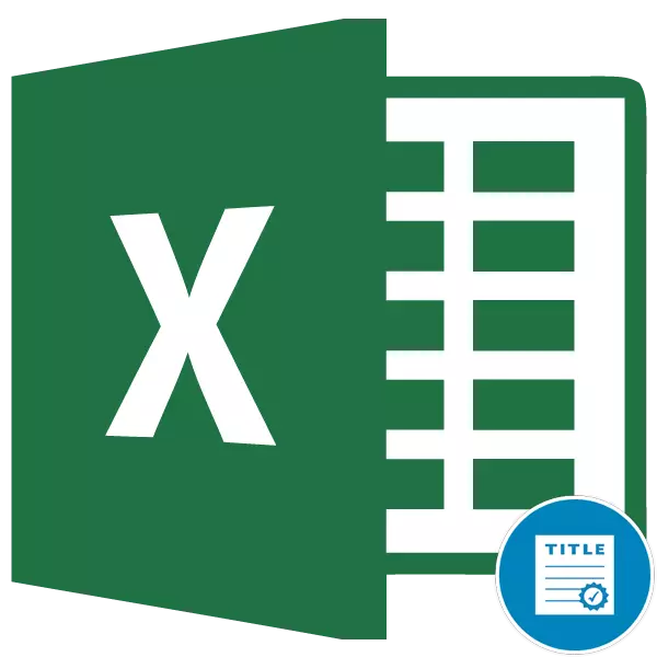 Izenburua Microsoft Excel-en