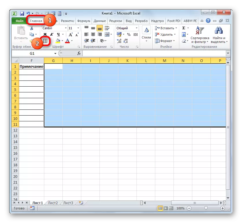 Définir des bordures dans la plage d'échelle de temps dans Microsoft Excel