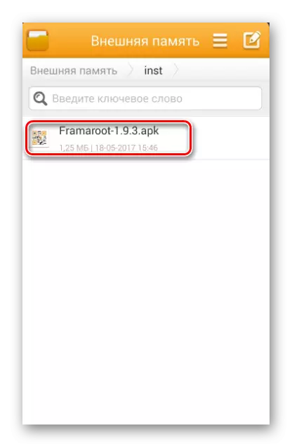 Instalación de archivos Framaroot en Explorer