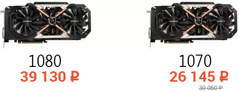 NVIDIA GTX 1080和1070之間的價格差異