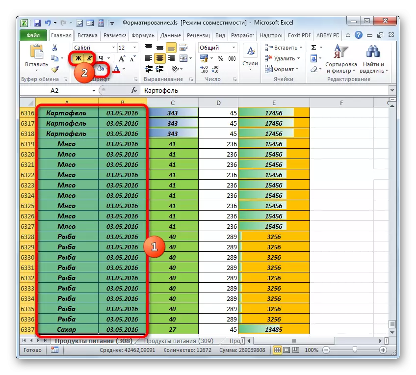 Sletning af overskydende formatering manuelt i Microsoft Excel