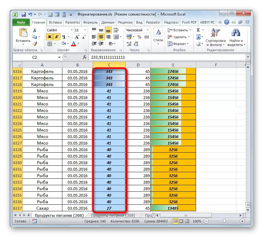 Microsoft Excel'та шартлы формат белән элемтәләр