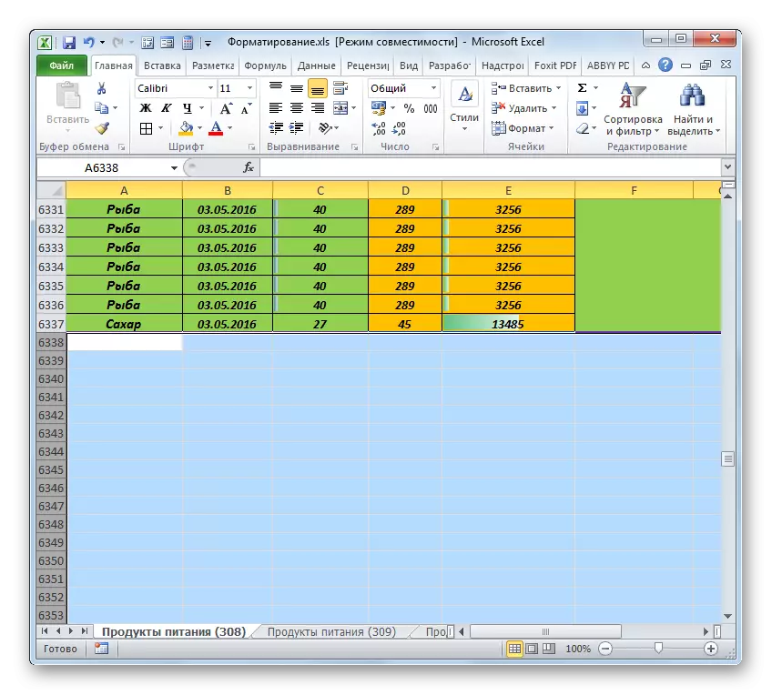 Formatlar Microsoft Excel-də təmizlənir