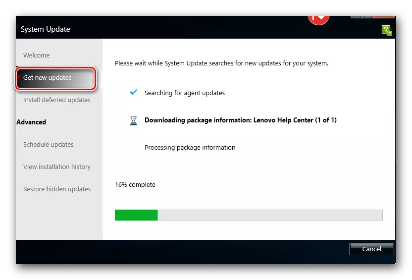 Kontrol af tilgængeligheden af ​​drivere i System Update
