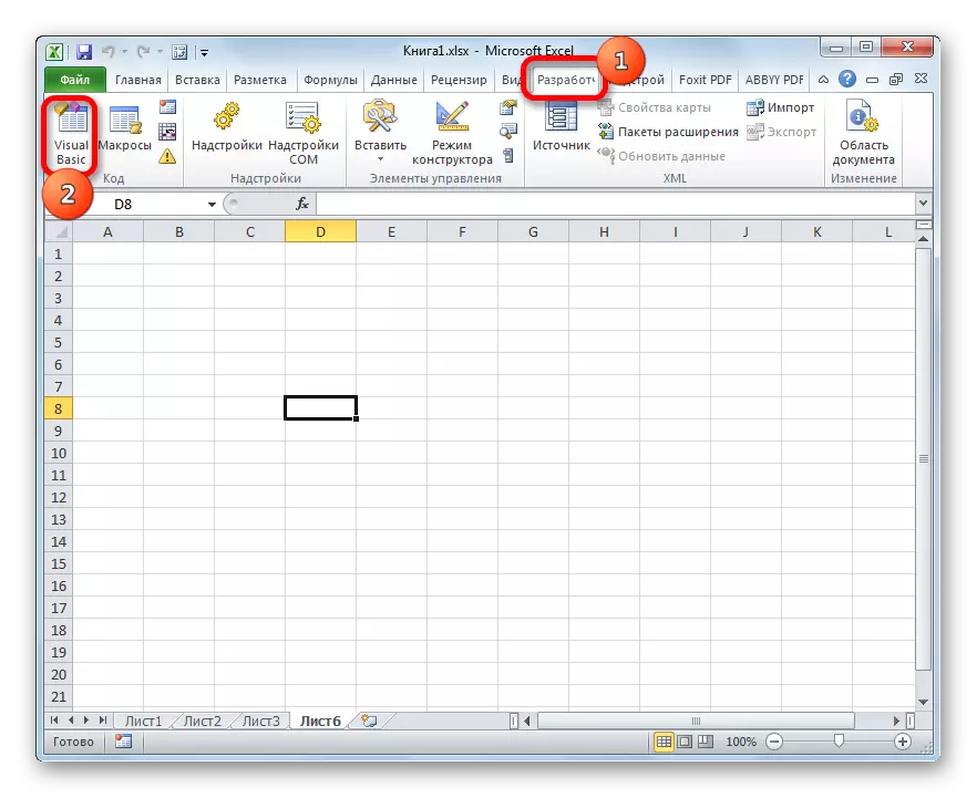Gå til Macro Editor i Microsoft Excel