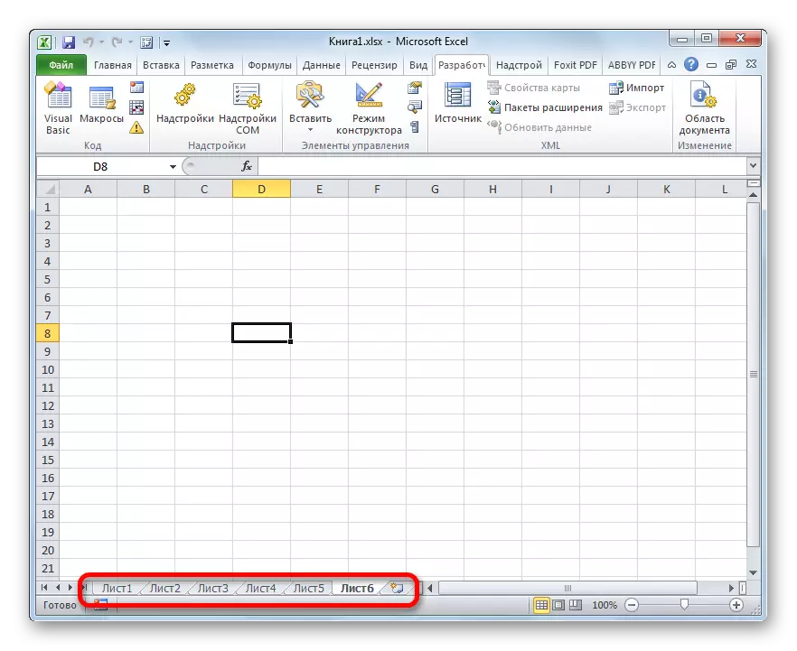 Tutti i fogli vengono visualizzati in Microsoft Excel.