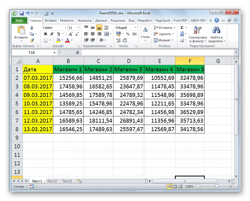 סולם השתנה על הצג ב- Microsoft Excel