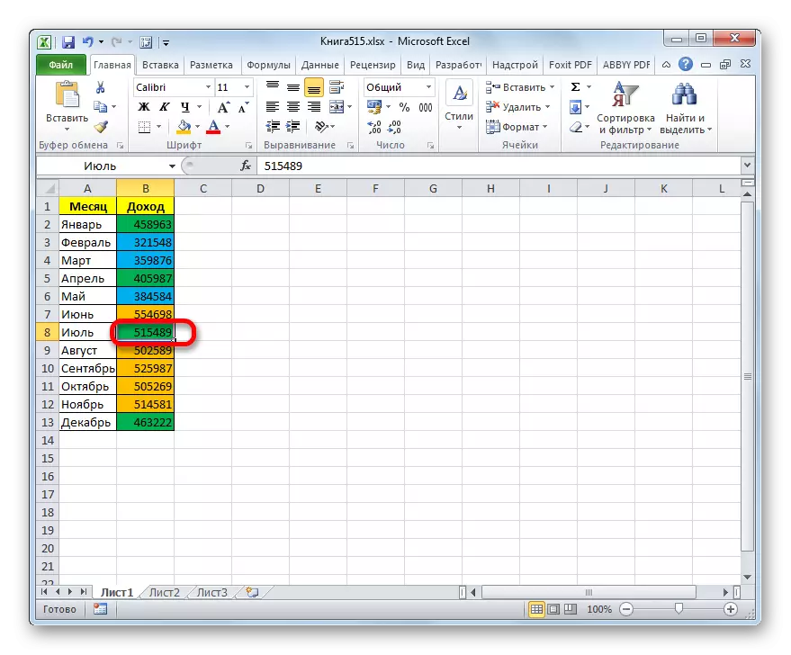 Kolor nie zmienił się po zmianie wartości w komórce w Microsoft Excel