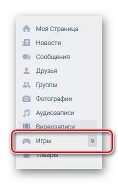 Peralihan ke aplikasi vkontakte