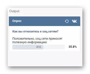Не е правилно показване на VKontakte проучване в редактора