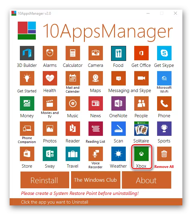 Xbox loại bỏ bằng 10Appsmanager