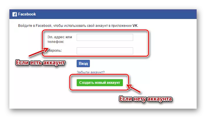 Izini ta hanyar Facebook Vkontakte