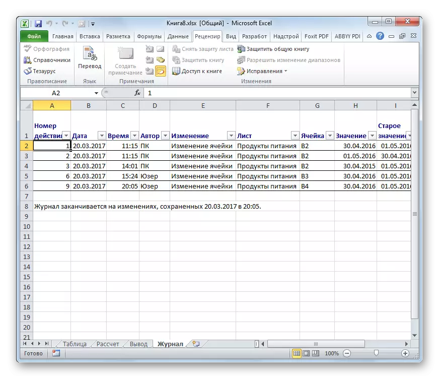 ပြင်ဆင်မှုများကို Microsoft Excel ရှိသီးခြားစာရွက်ပေါ်တွင်ပြုလုပ်ထားသည်