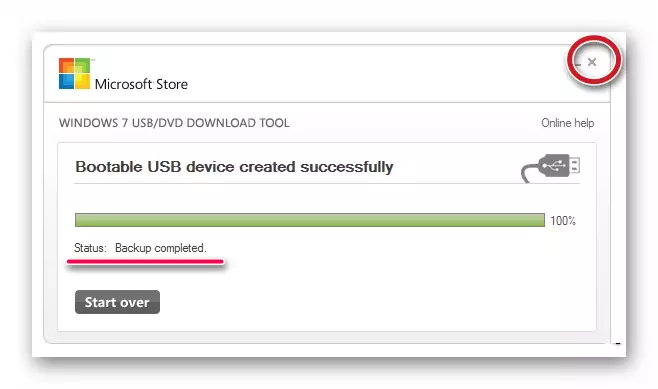 Entry in Windows USBDVD Download Tool