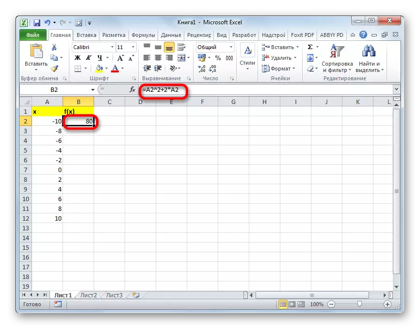 Microsoft Excel ရှိ function ကို၏ပထမ ဦး ဆုံးတန်ဖိုး