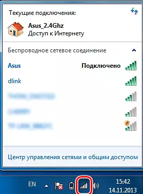 Wi-fi icon sa tray