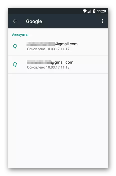 Android-da Google hisoblari ro'yxati