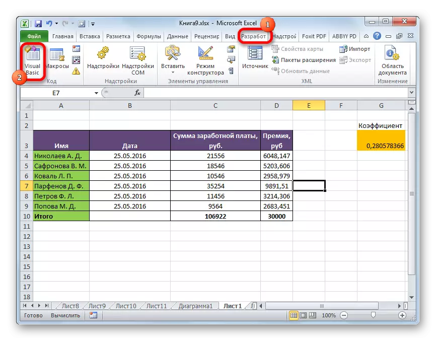 Tag tafatiraha macro ee Microsoft Excel
