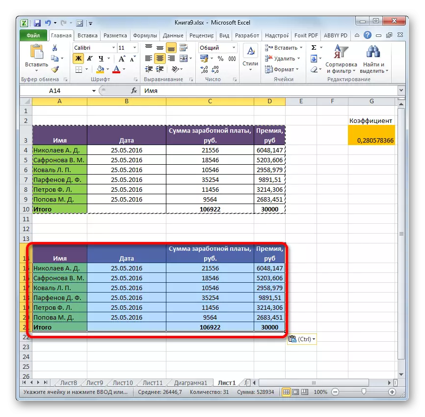 Ievietojiet ar saglabāšanu formatējumu Microsoft Excel