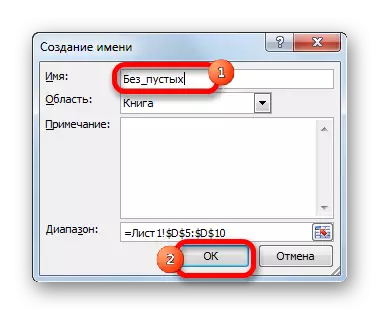 Microsoft Excel'deki ikinci aralığın adını atama