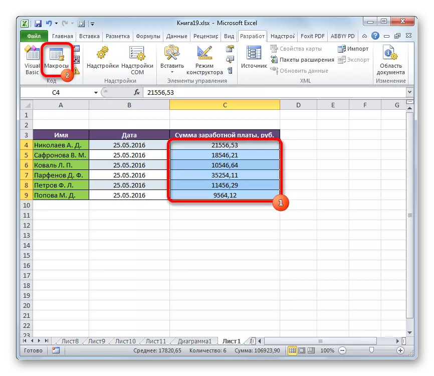 Macros v Microsoft Excel