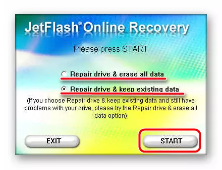 Korzystanie z odzyskiwania online JetFlash, aby poprawić błąd z ochroną przed zapisaniem