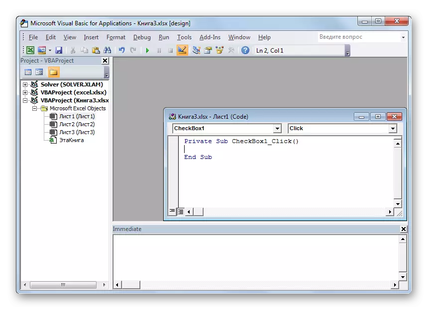 VBA Editor v programe Microsoft Excel