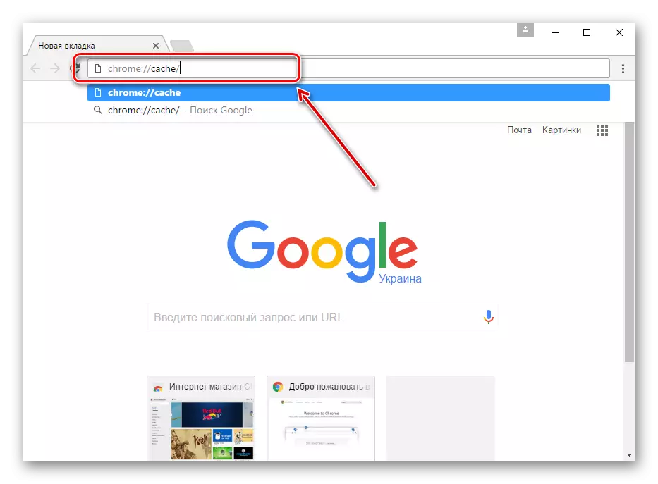 Input menyang Google Chrome telusuran