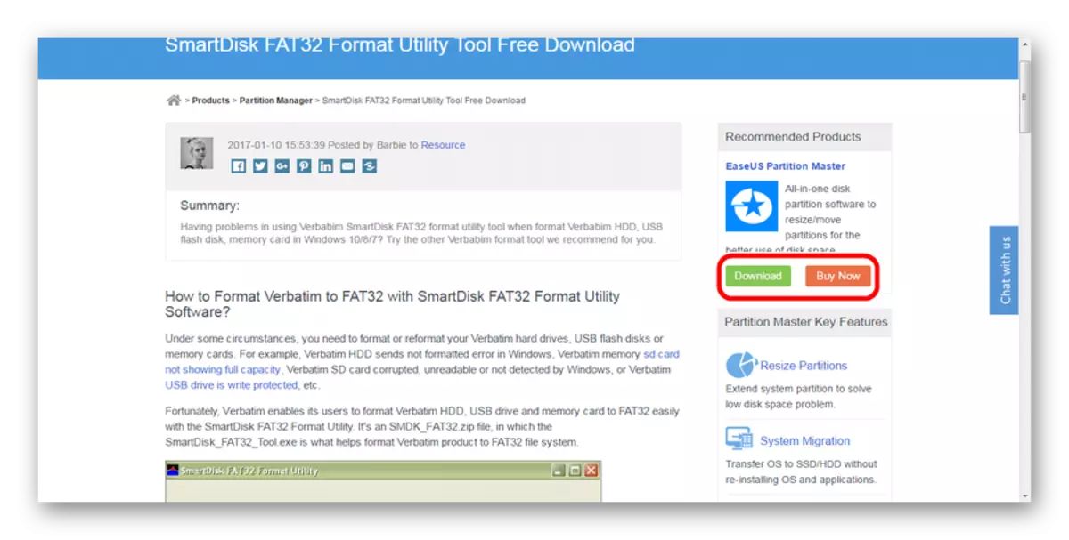 Prenesite stran SmartDisk Fat32 Format Utility