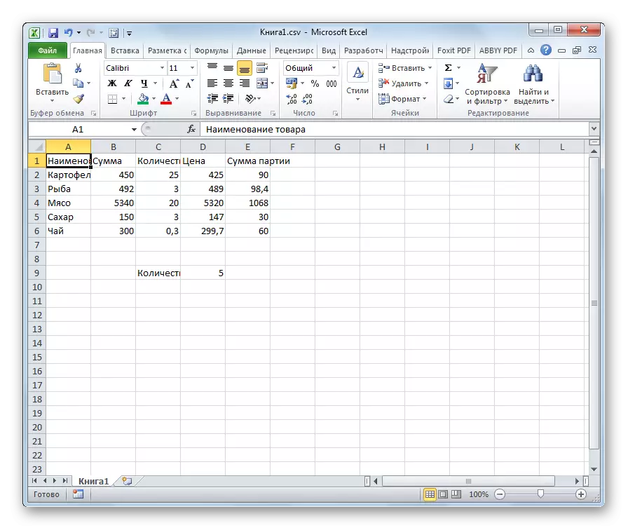 Tampilan karakter sing bener ing Microsoft Excel