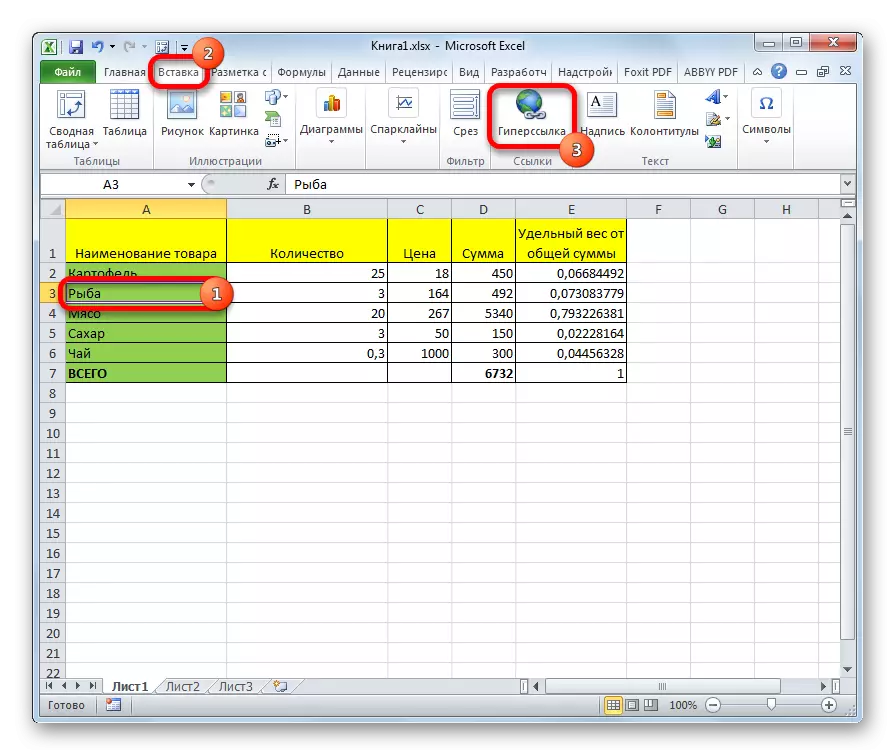 ارتباط تشعاط الاصبع في Microsoft Excel