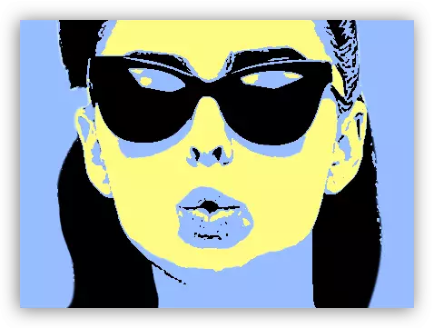 The result of creating a portrait in the style of pop art in Photoshop