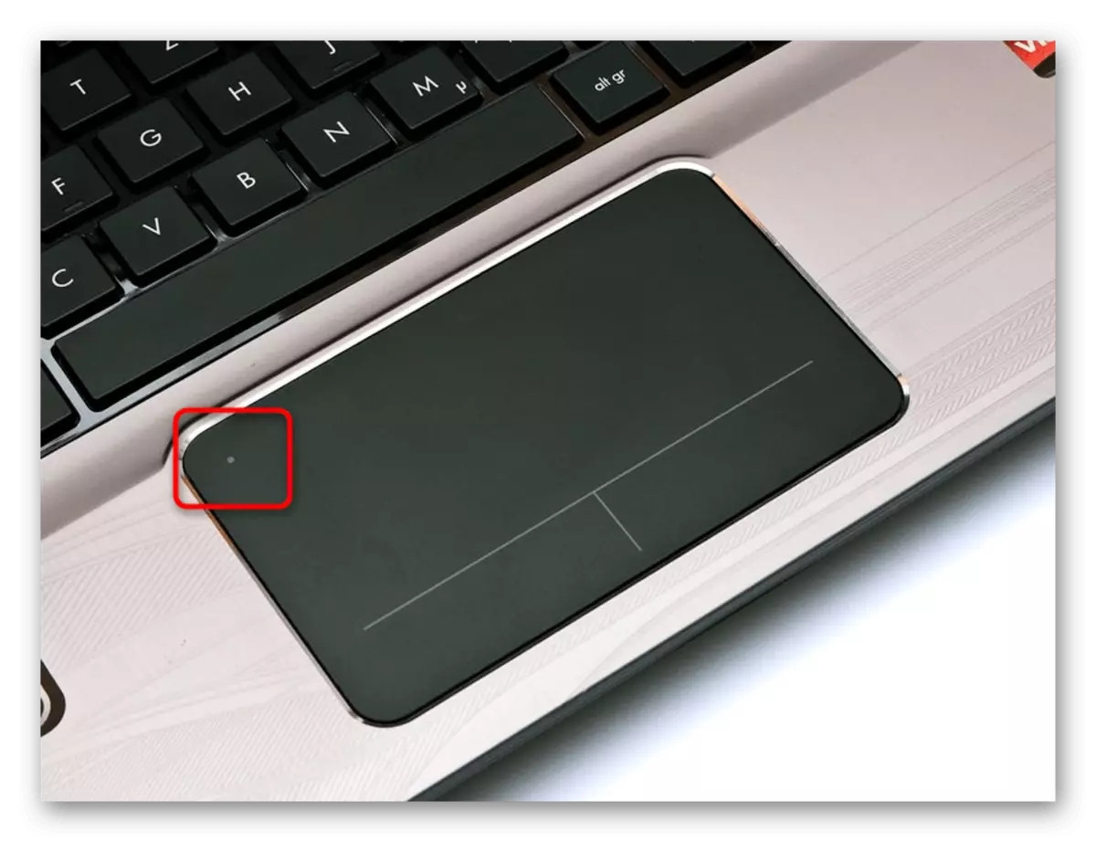 Ak chcete zapnúť a odpojiť dotykový dotyk na samotnom dotykovom dotyku na notebooku HP