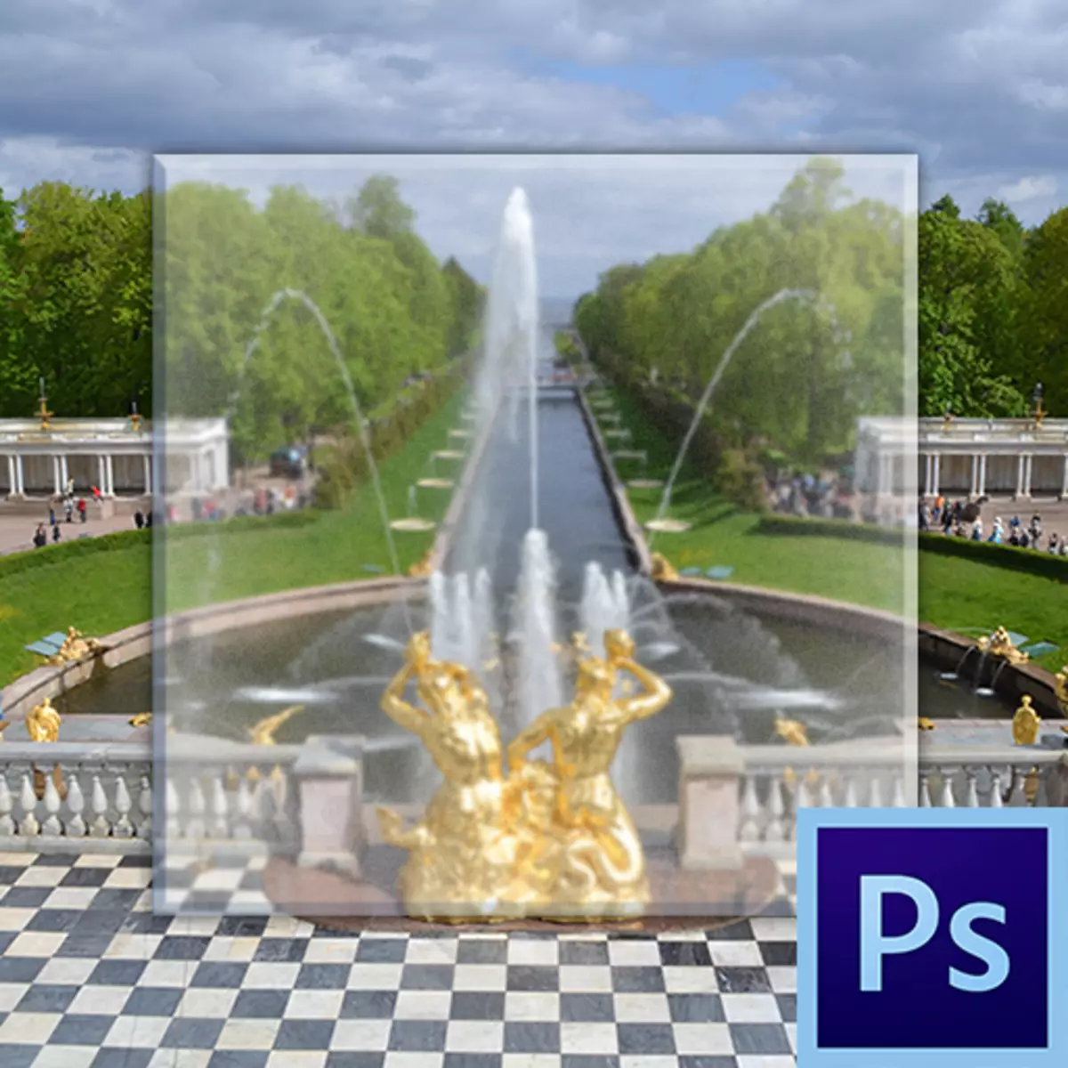 How to make the glass effect in photoshop