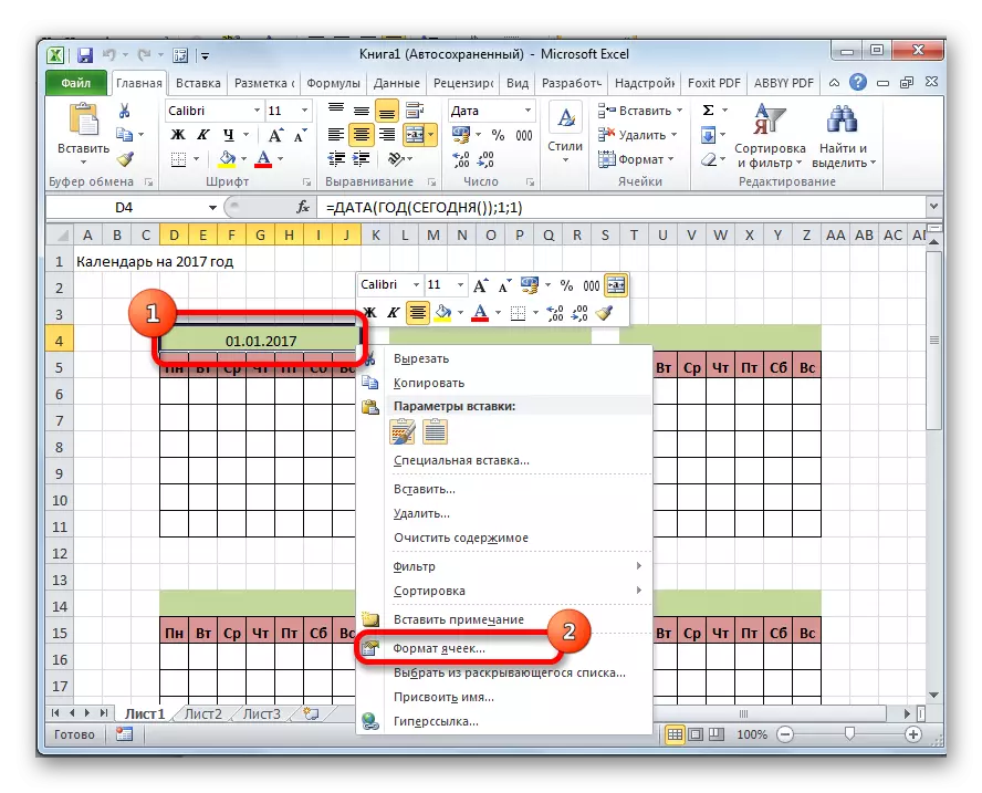 Transición al formato celular en Microsoft Excel