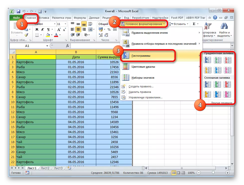 Oprettelse af betinget formatering i Microsoft Excel