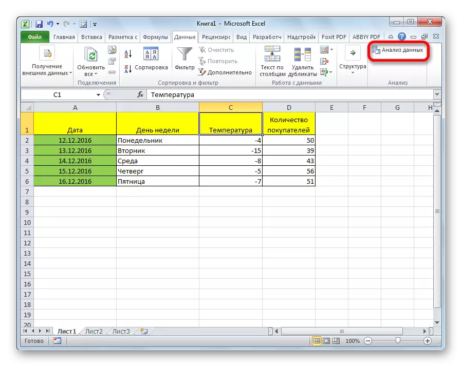 Transisi kana analisa data dina Microsoft Excel