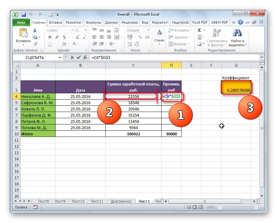 Násobení buněk na buňku v aplikaci Microsoft Excel