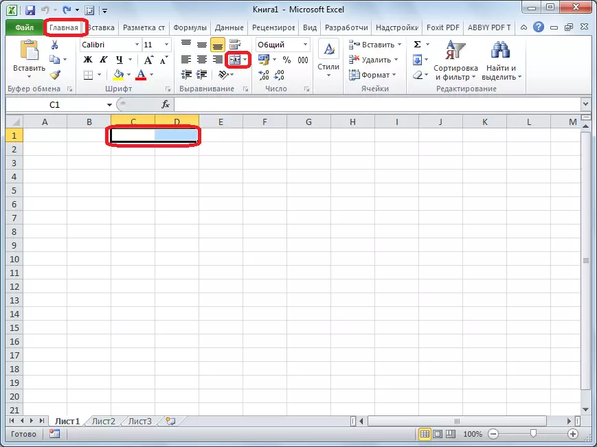 Kombineer selle in Microsoft Excel