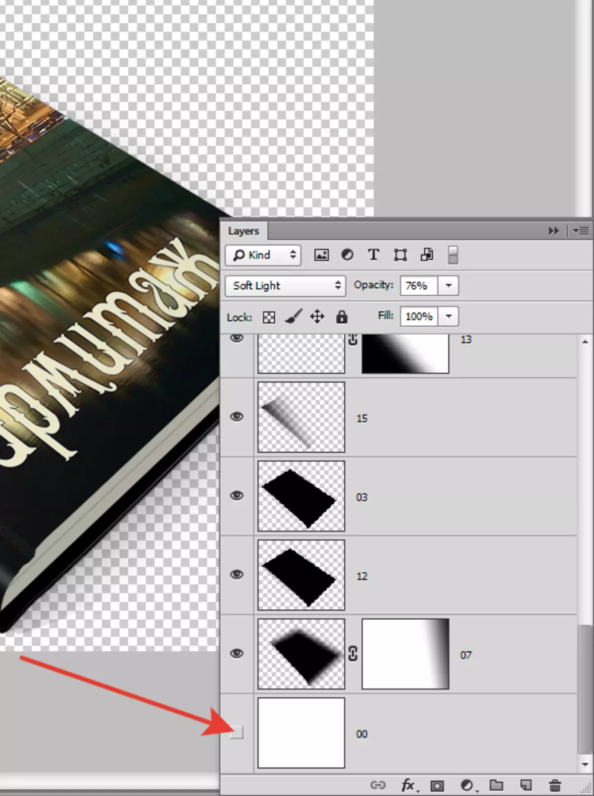 สร้างปกหนังสือสำหรับหนังสือใน Photoshop
