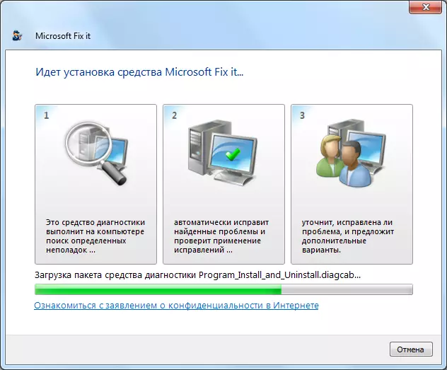 Microsoft konponketa instalatuz programinstalluninstall