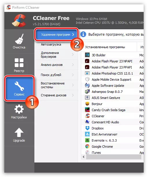 Làm sạch máy tính từ rác bằng cách sử dụng ccleaner