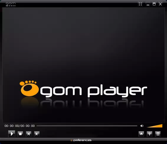 Aṣayan akọkọ ni Player Gom